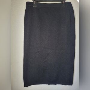 Belldini Vintage Classic Black Knit Wool Skirt Size S